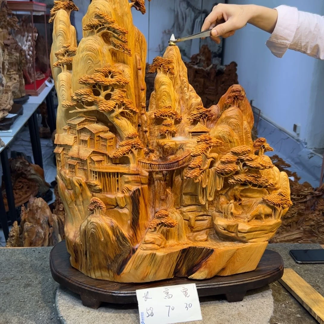 六***地柏木（崖柏）崖柏根雕世外桃源