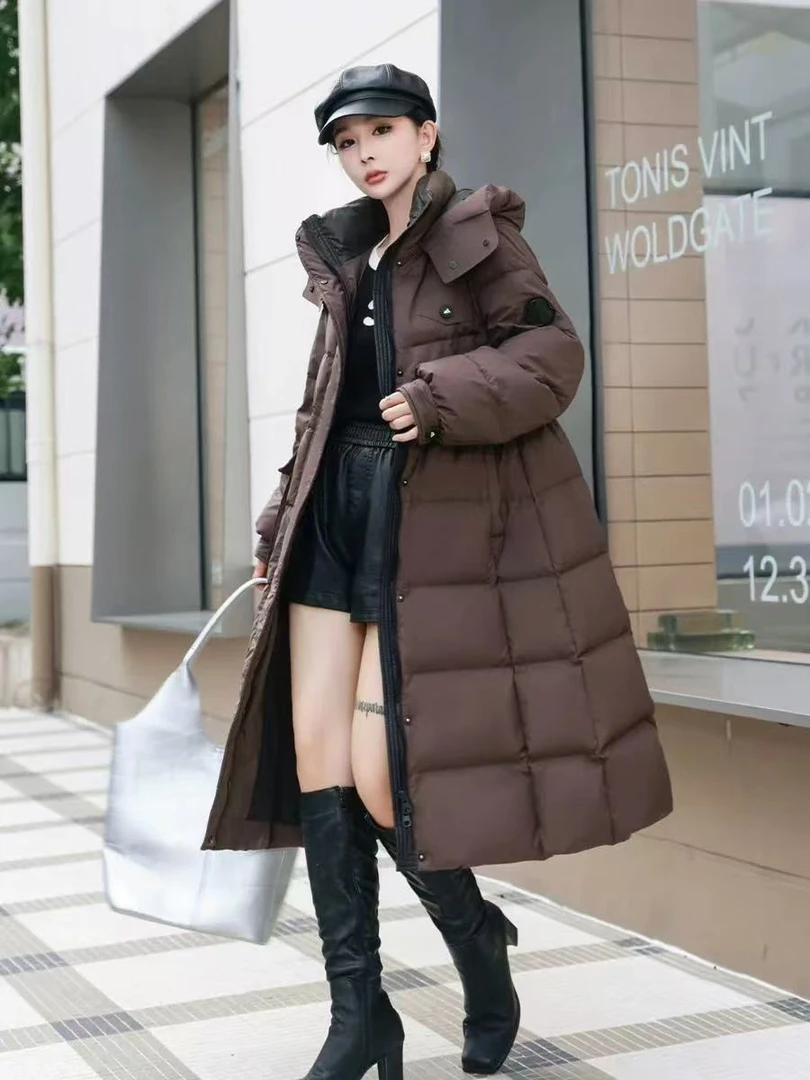 小亚推荐  675 欧货大牌宽松加厚长款过膝羽绒服