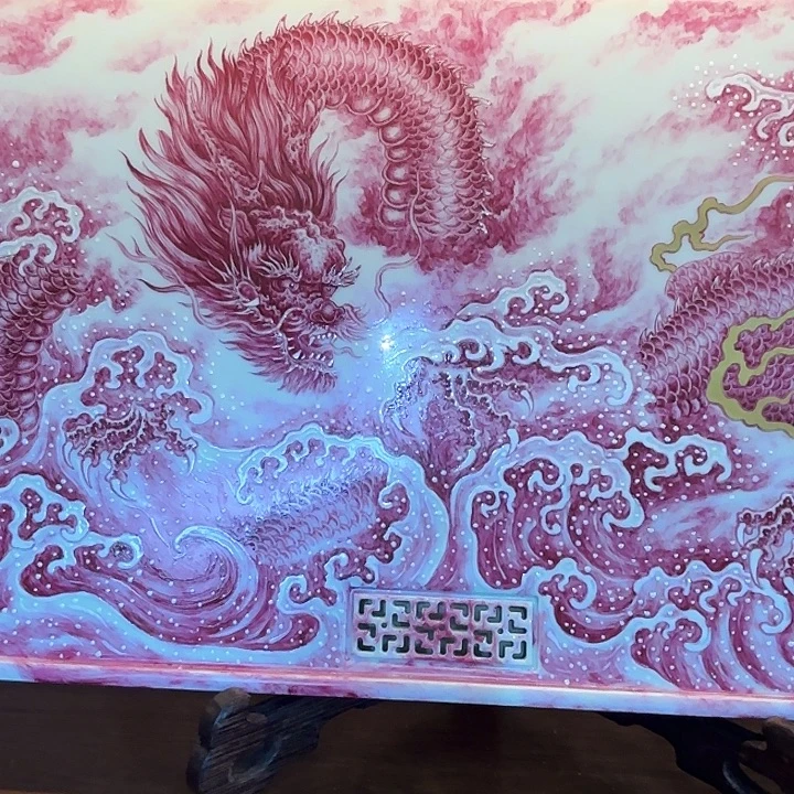 江***～青花手工手绘龙纹炮台