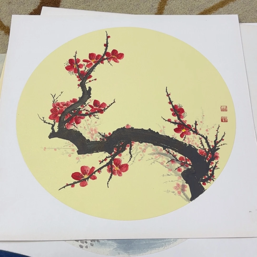 国画卡纸作品山水艺
