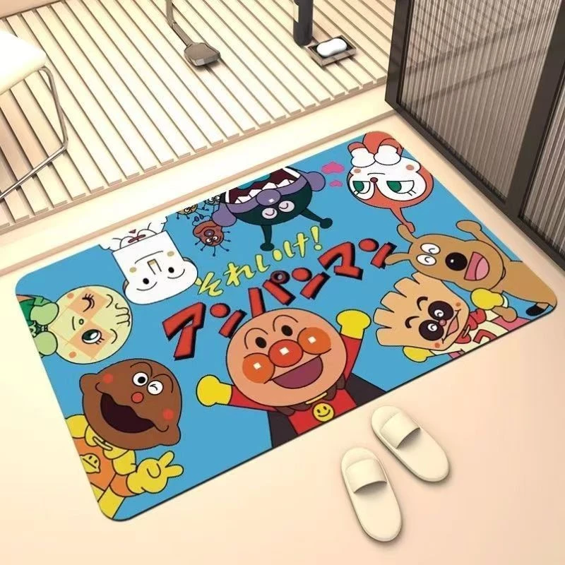 面包超人浴室吸水地垫家用硅藻泥厕所卫生间进门防滑速干垫脚垫子