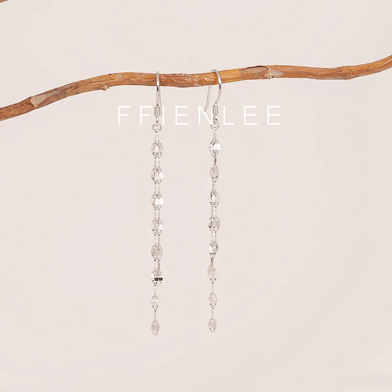 925银耳饰 <萤火之光>挂耳式嘴唇链流苏耳饰女小众高级感气质耳线