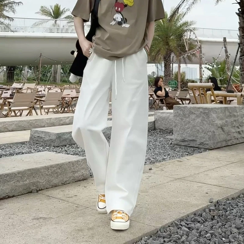 ekaso蛋系小弯刀牛仔裤~酵素水洗韩国东大门25年春新款梭织棉长裤