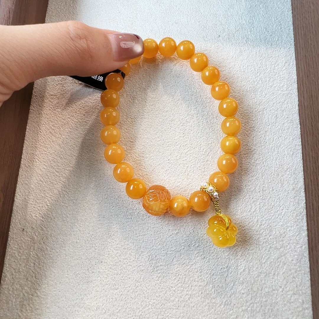 未镶嵌蜜蜡手链蜜蜡8.1mm