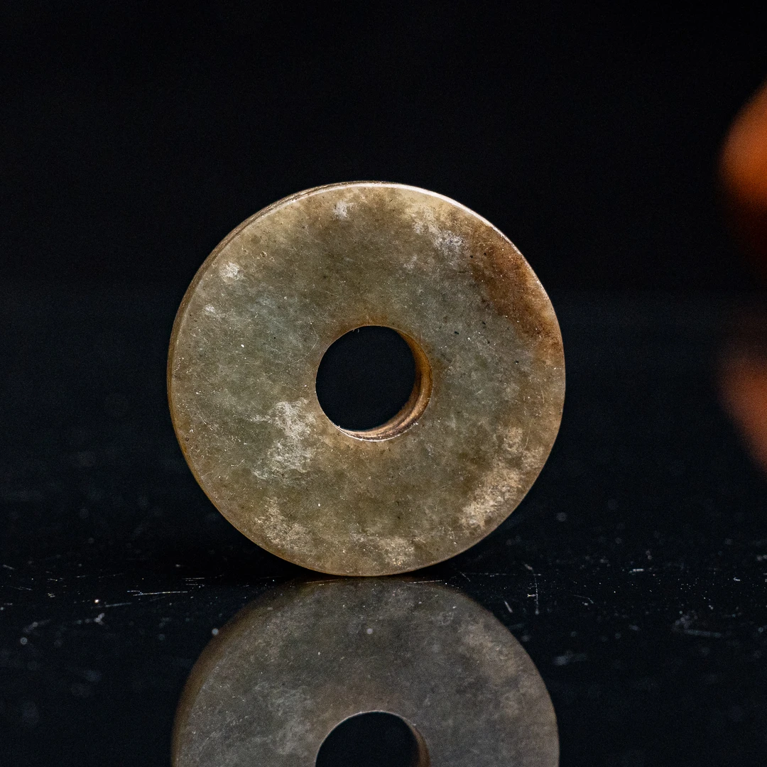 明代和田玉素壁挂坠-NX