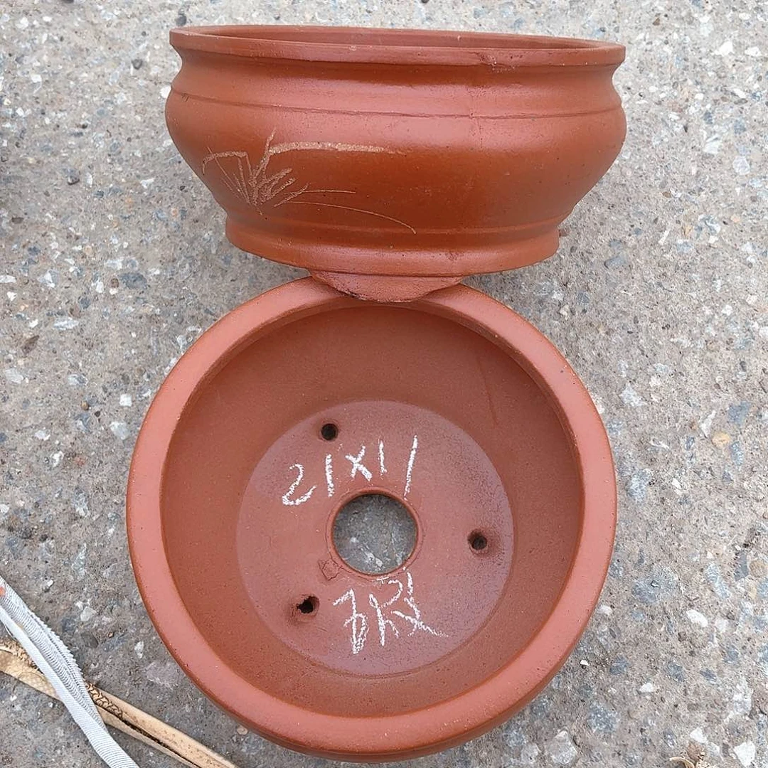 紫砂宜兴紫砂花盆，现货发