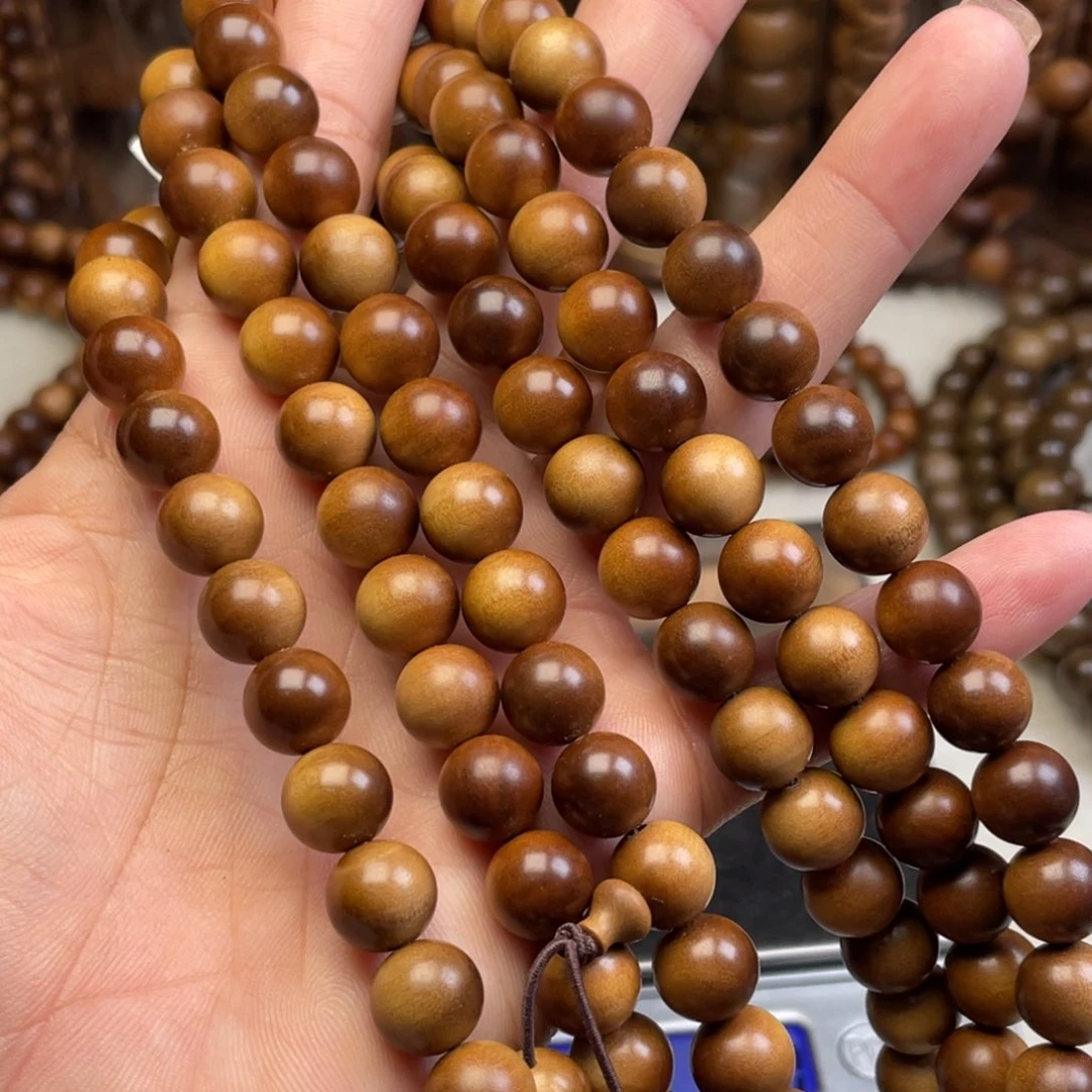见***月檀香木手串/手链印度老山檀香1.0沉水