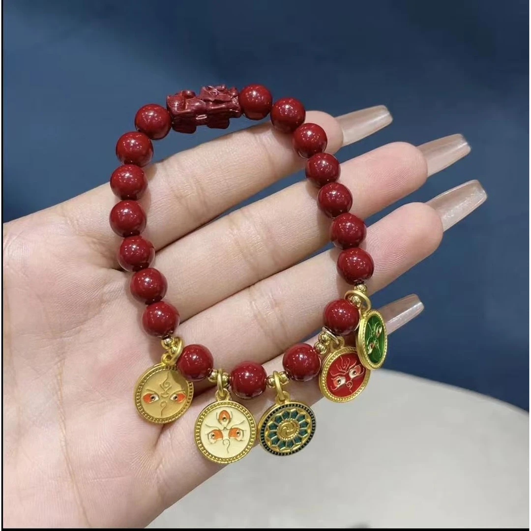 天然辰砂朱砂精品手串S0988