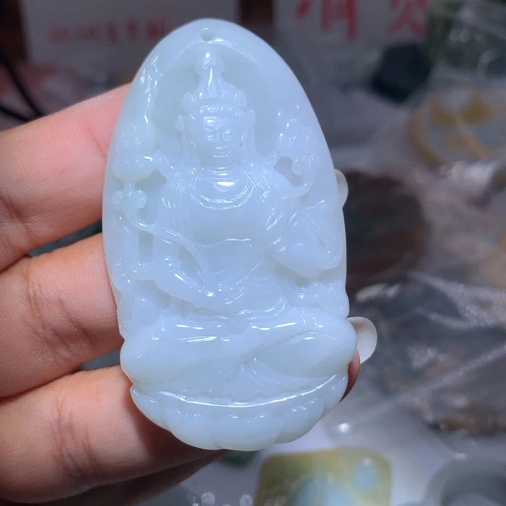 翡翠未镶嵌颈饰保真天然A货翡翠