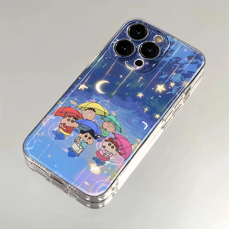 星月雨蜡笔小新适用iPhone16小米15华为苹果14promax手机壳太空MT