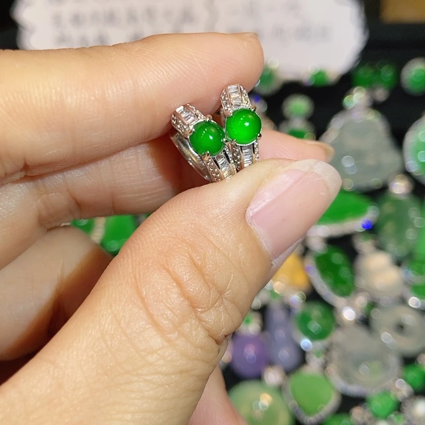 【闪购商品】翡翠未镶嵌耳饰天然翡翠