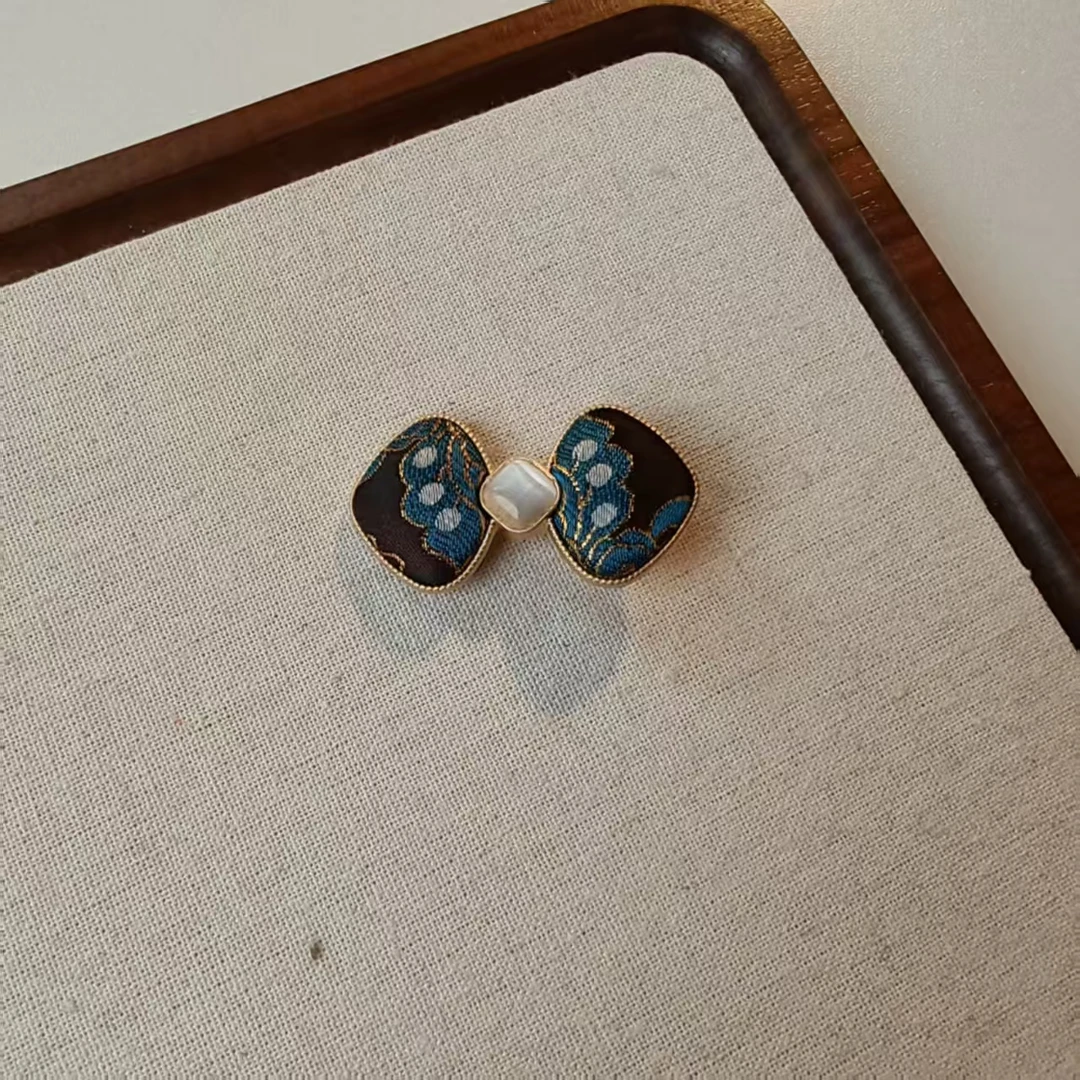 【黑色蝴蝶】非遗宋锦发夹-古风可爱日常手工制作