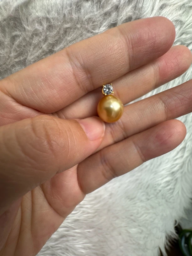 南洋金珠吊坠链戴妃款