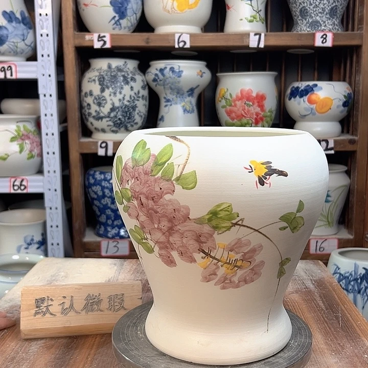 陶鱼尾紫藤款陶瓷陶瓷款陶瓷