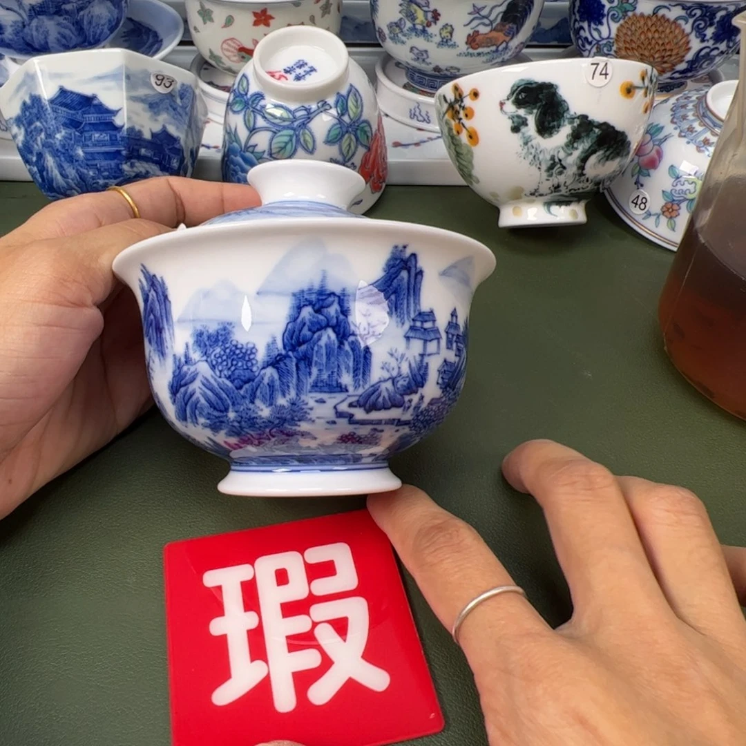 陶瓷景德镇纯手工纯手绘茶具木木93