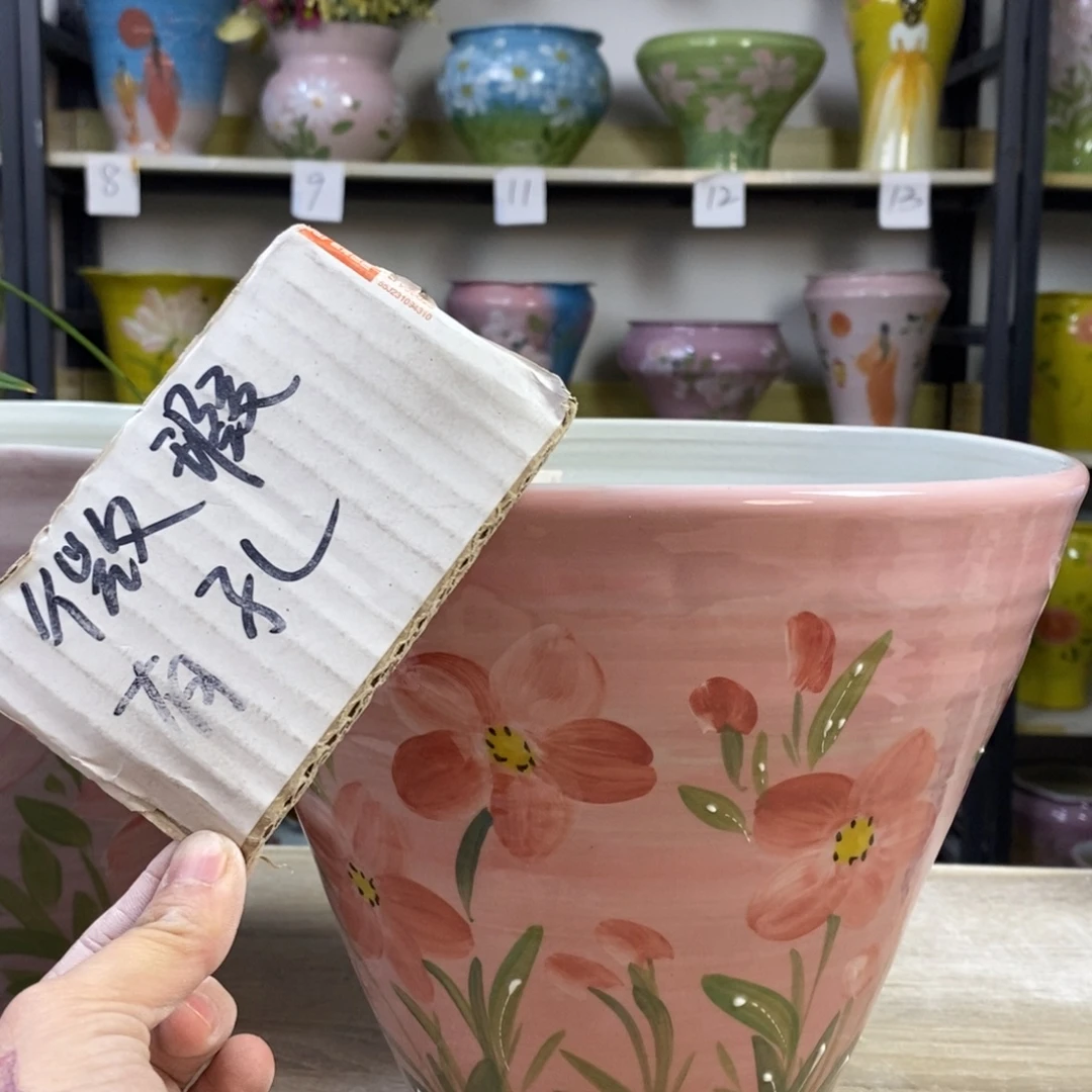 3****景德镇手工手绘陶瓷花盆