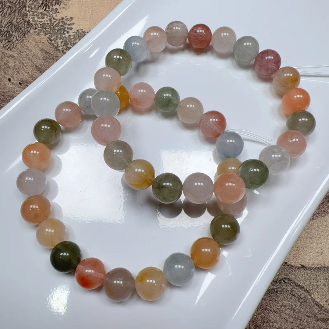 【伟伟鉴定】彩兔毛 净体 圆珠手串8+ 多样性发货发一件