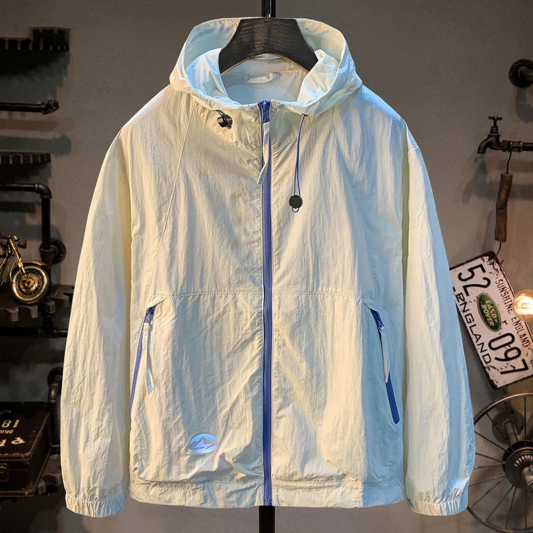 法国Cebrodz夏季户外防晒衣男超薄速干连帽长袖上衣透气防紫外线