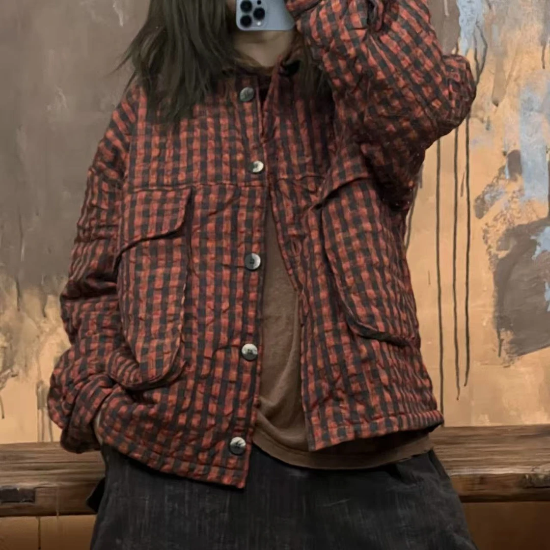 DX 67652方领大口袋对襟短棉衣（衣长65 胸围130）