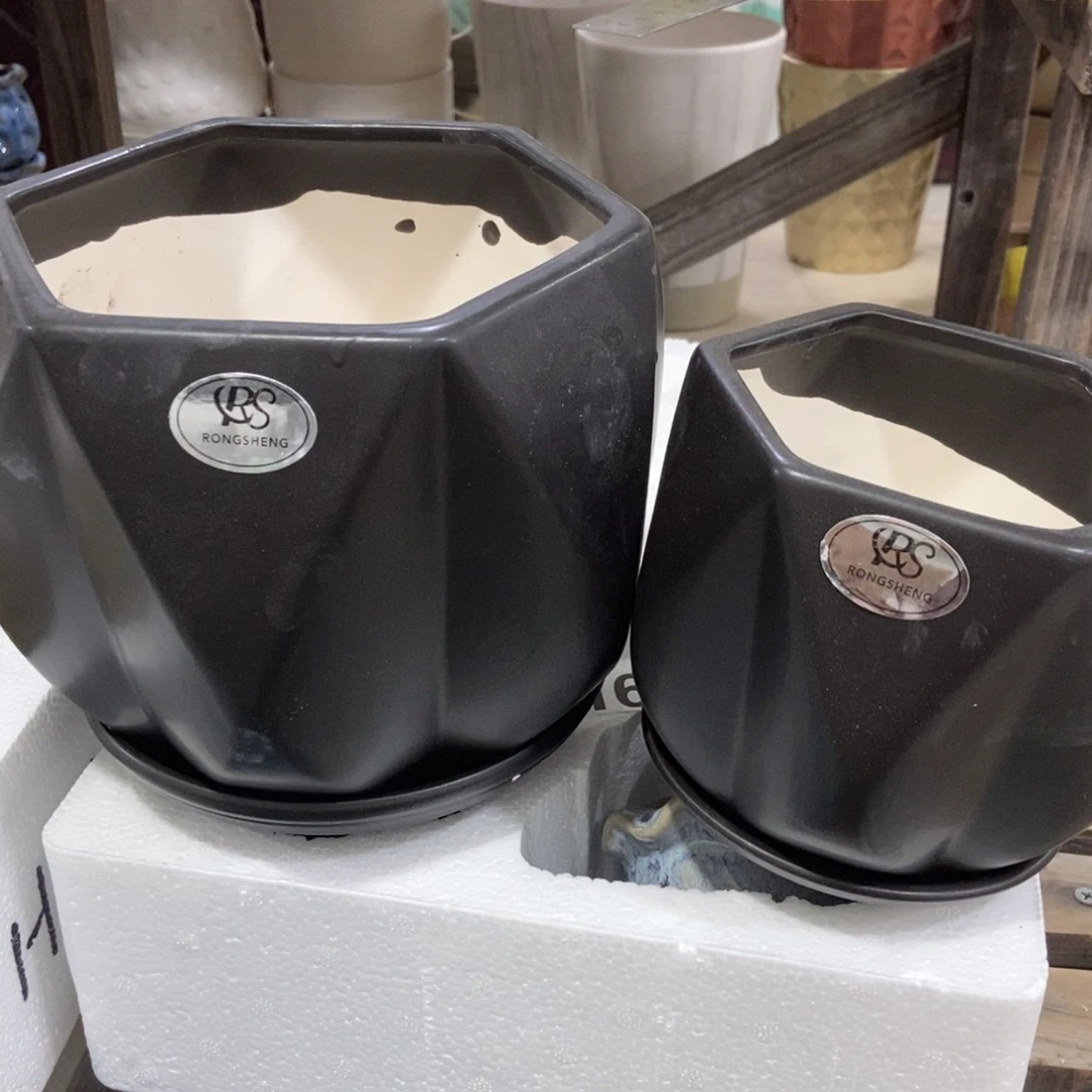 红陶高温陶瓷花盆