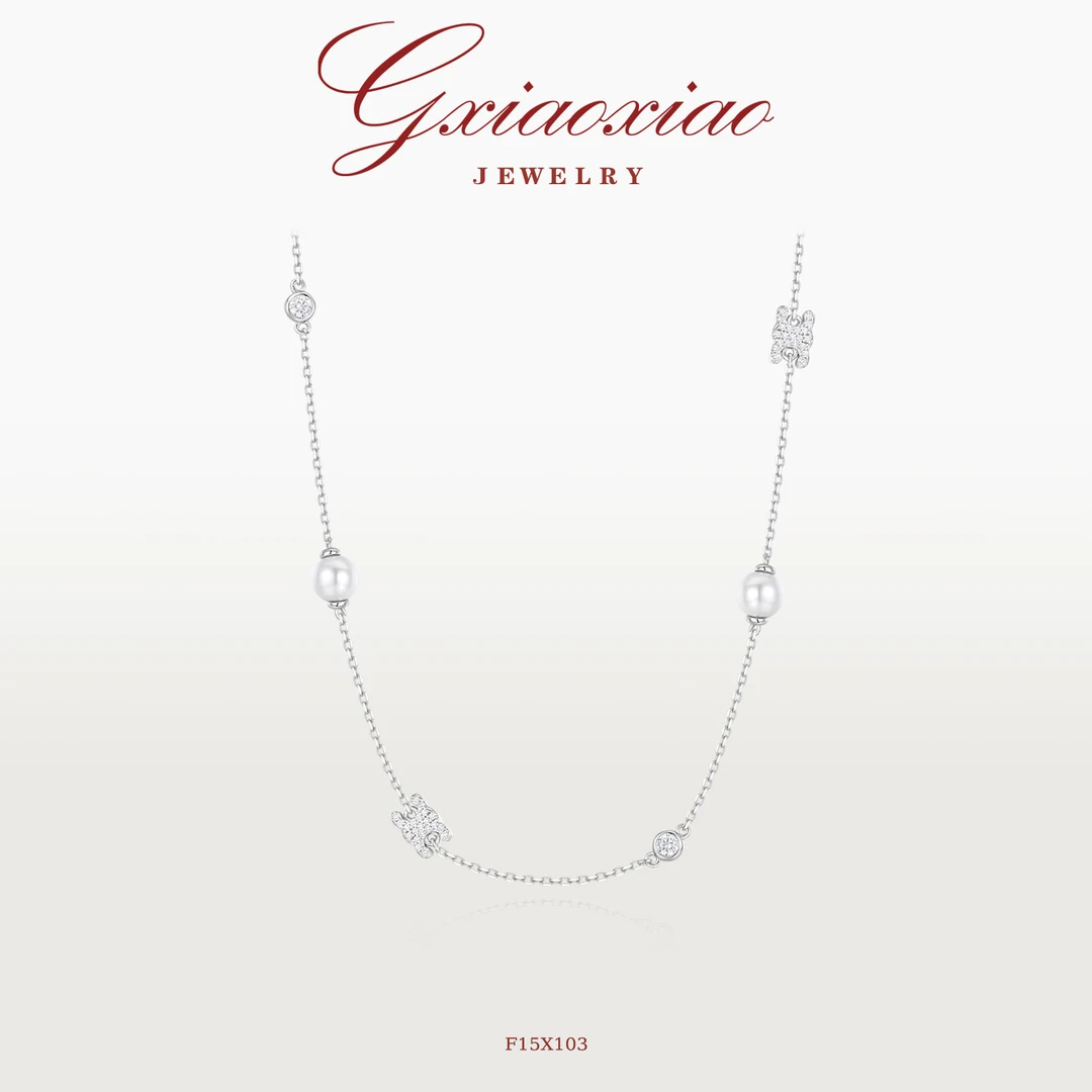 G XIAOXIAO 镀K金【星轨珠梦】轻奢气质百搭精致时尚项链 F15X103