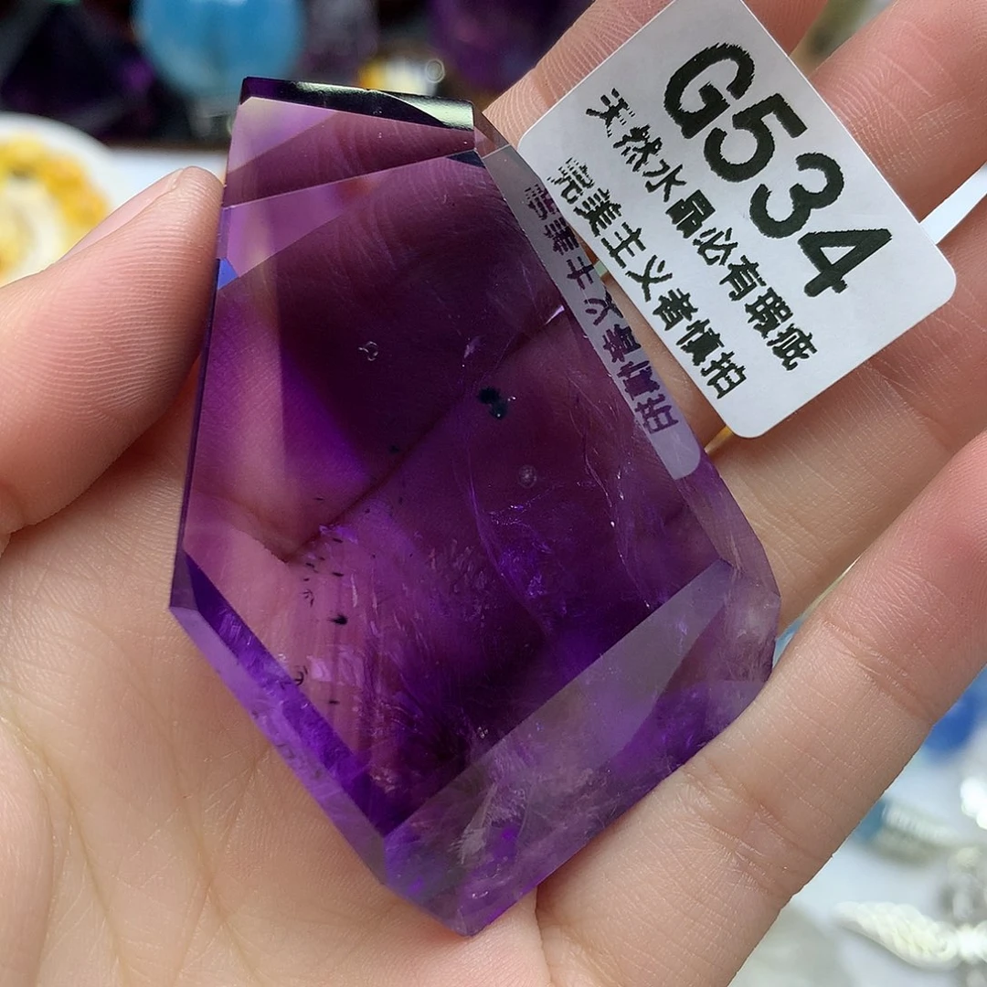 水晶未镶嵌珠宝半成品手把件