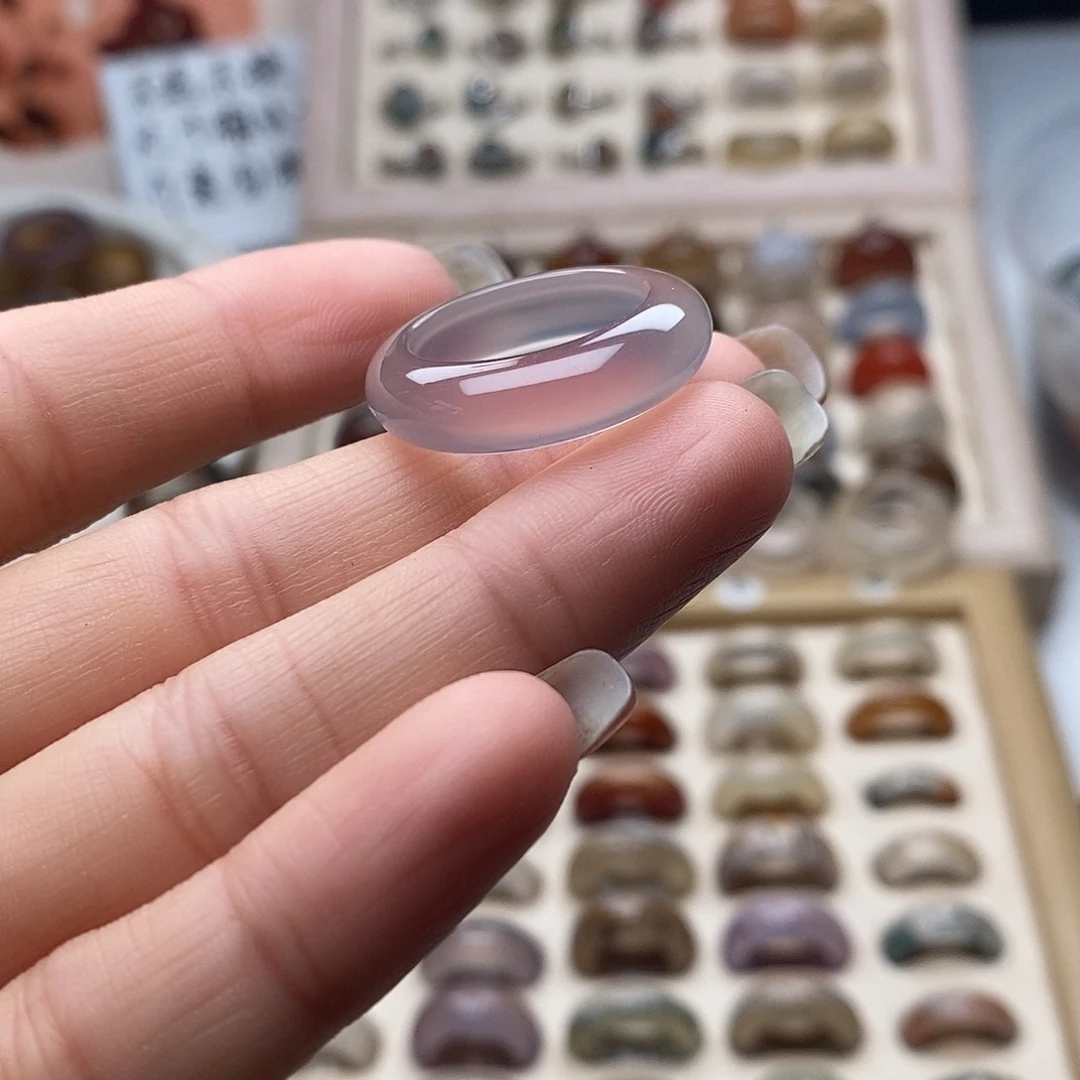 玛瑙/玉髓未镶嵌戒指A 49不退换港18