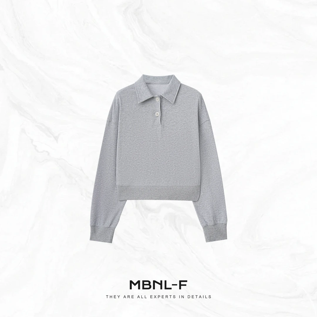 MBNL-F "POLO卫衣" 高定POLO领全棉宽松卫衣 秦磊JN-SY117