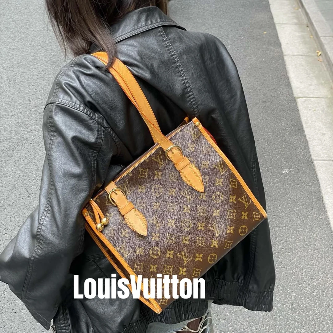 修复品8613522/LouisVuitton/路易威登 三角金球托特包配皮换新