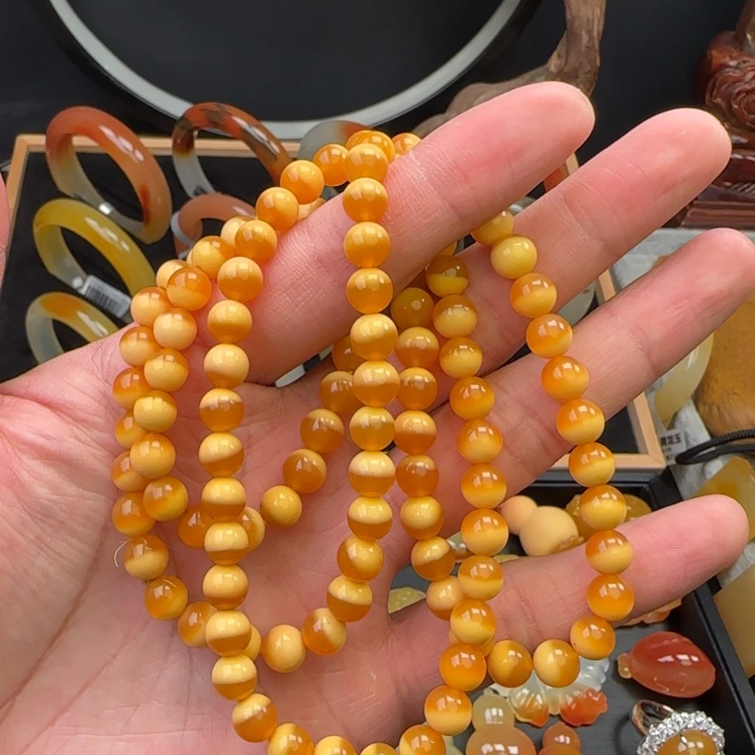 石英质玉（黄龙玉）未镶嵌手链