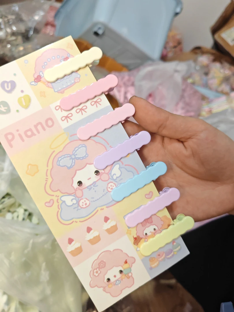 镀黄铜卡高位广东胚5cm毛毛虫网红ins少女心韩版可爱发夹底夹