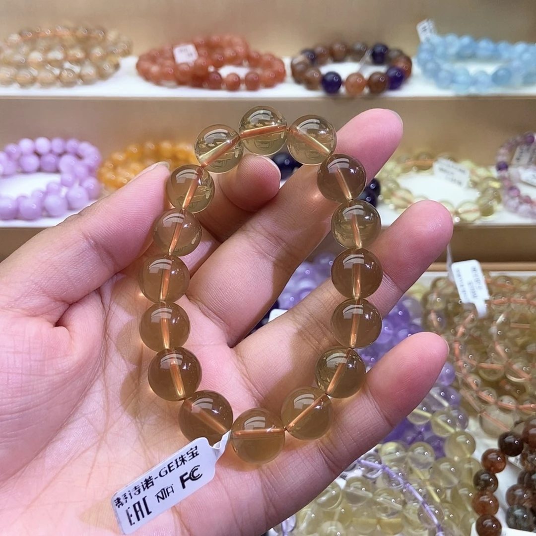水晶手链未镶嵌巴西黄13