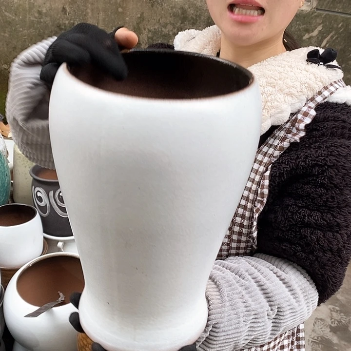 紫砂花盆正品口18高32