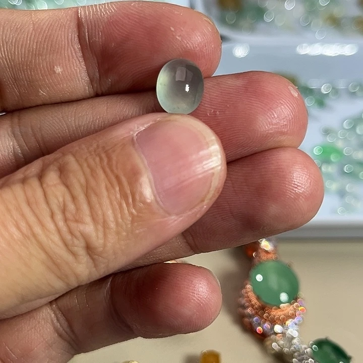 翡翠银S925镶嵌吊坠(不含链)缅料A货翡翠