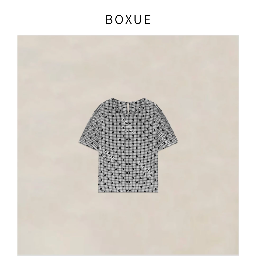 BOXUE “默克格子” 2025新款设计师百搭 T恤#240504T721