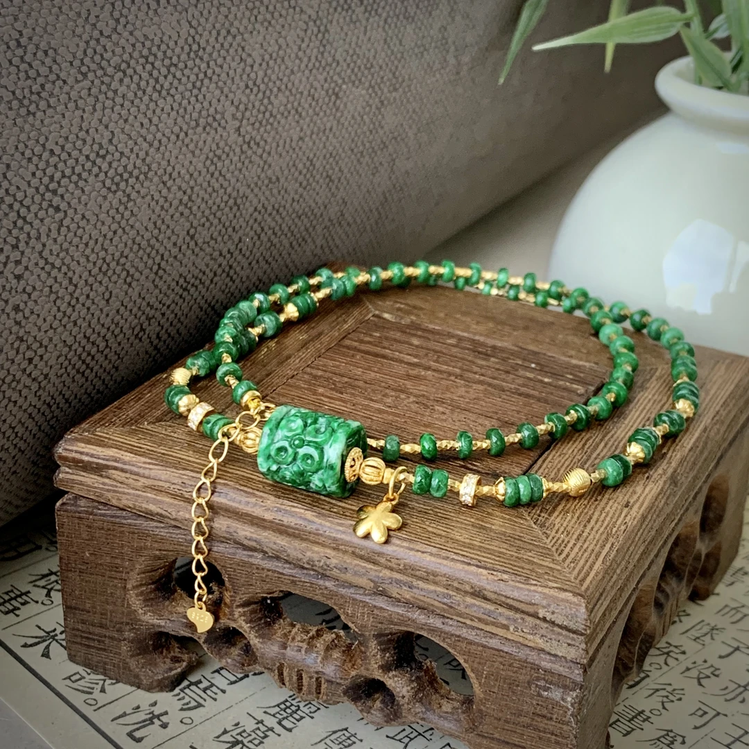 翡翠干青项链 多样性发一 FFSJ-056