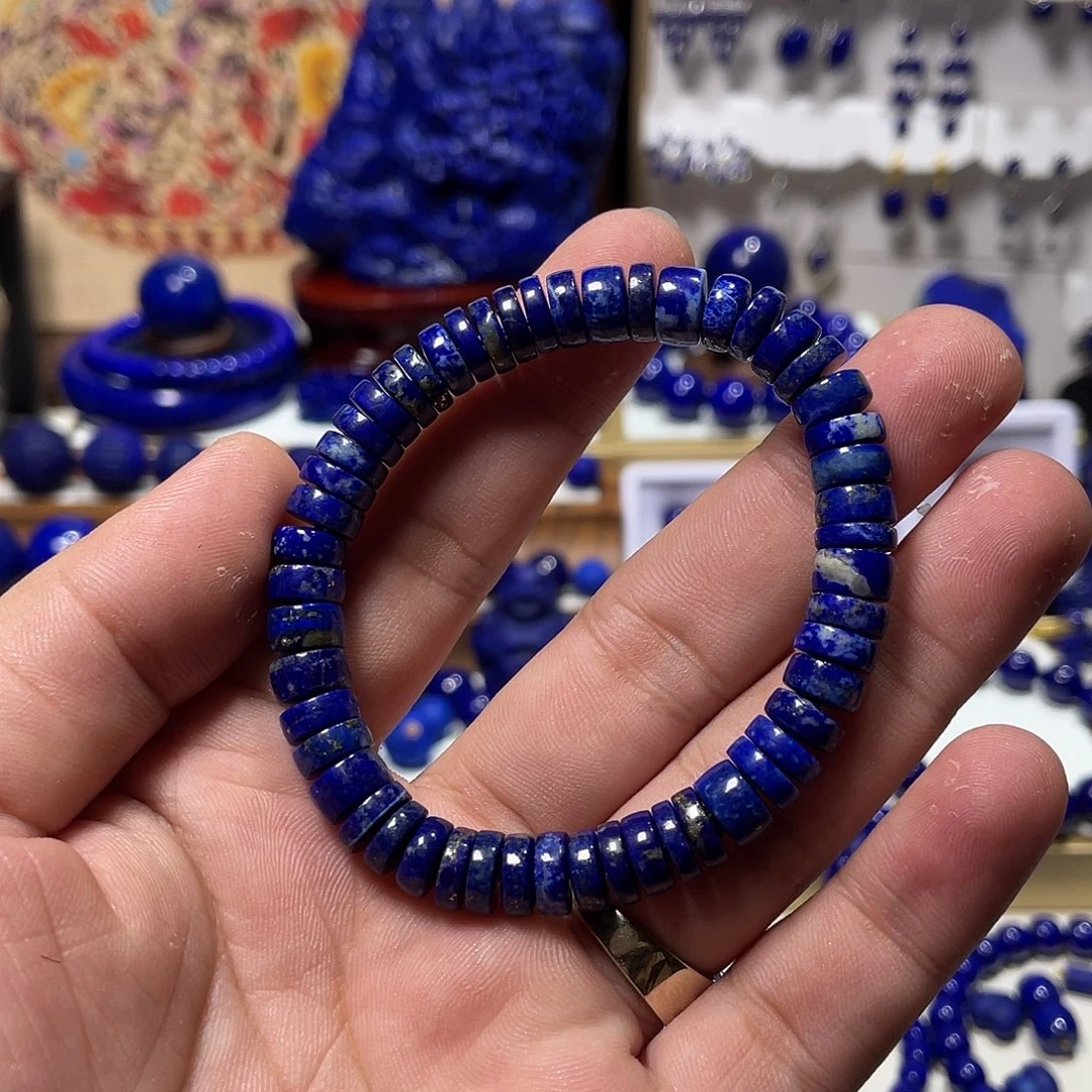 青金石未镶嵌入门级药片8mm