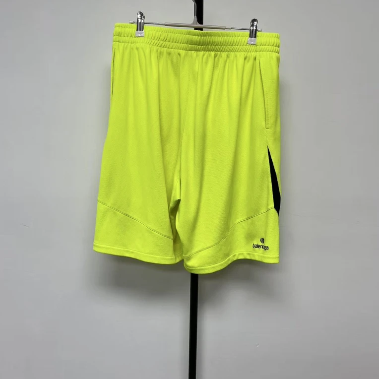 95新 Balenciaga/巴黎世家 双B徽标网眼腰部松紧短裤01531