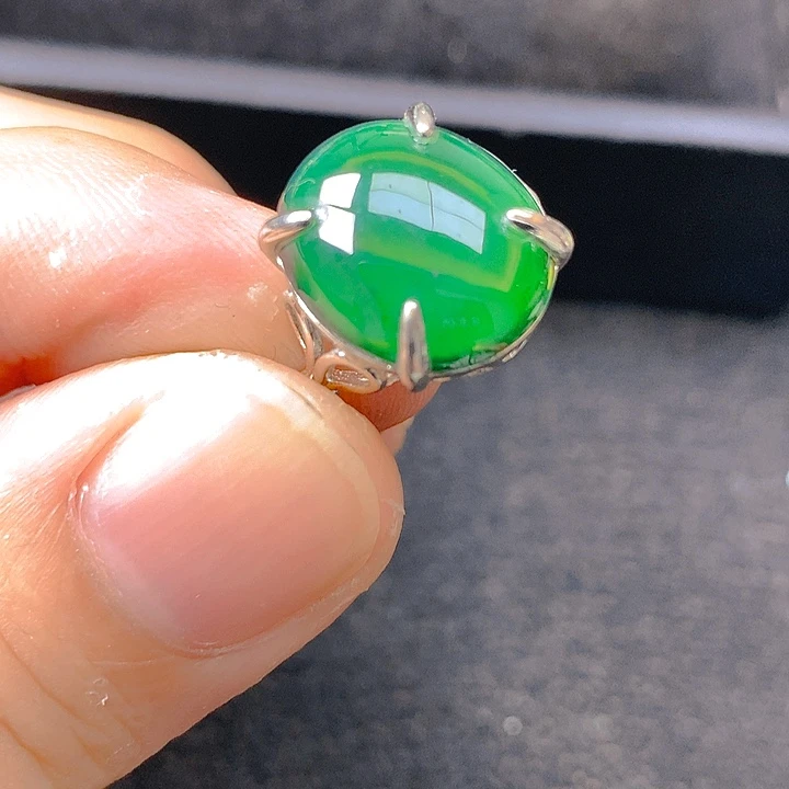 翡翠银S925镶嵌颈饰