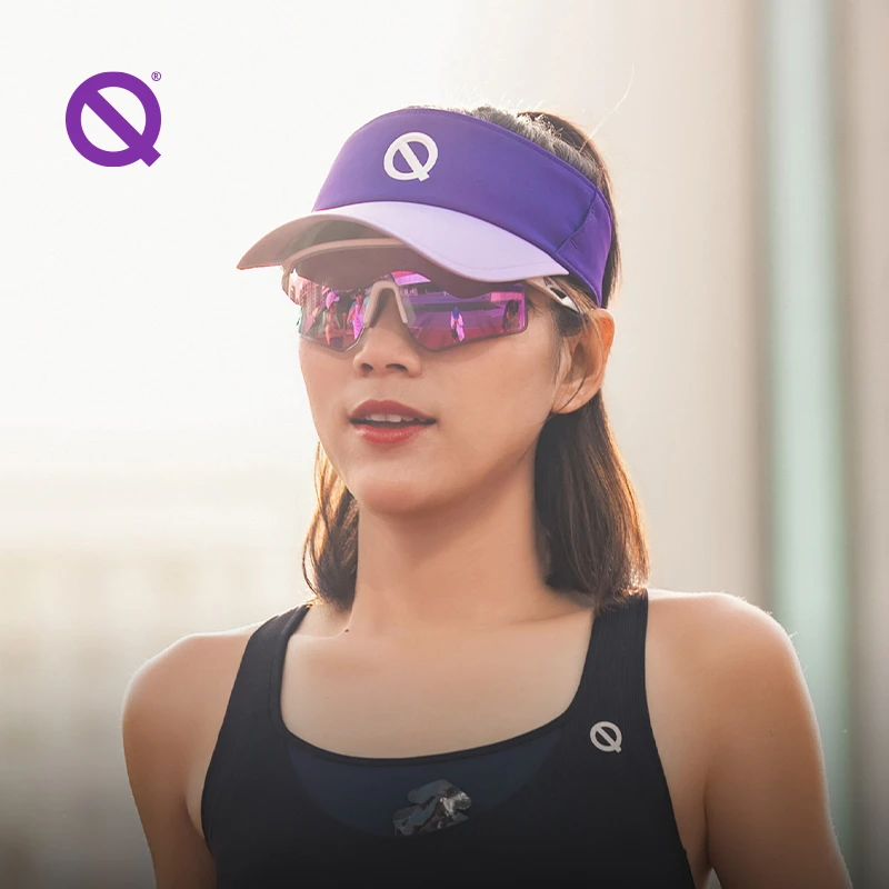 轻功跑步空顶帽3.0双紫色吸汗吸湿帽子户外运动遮阳