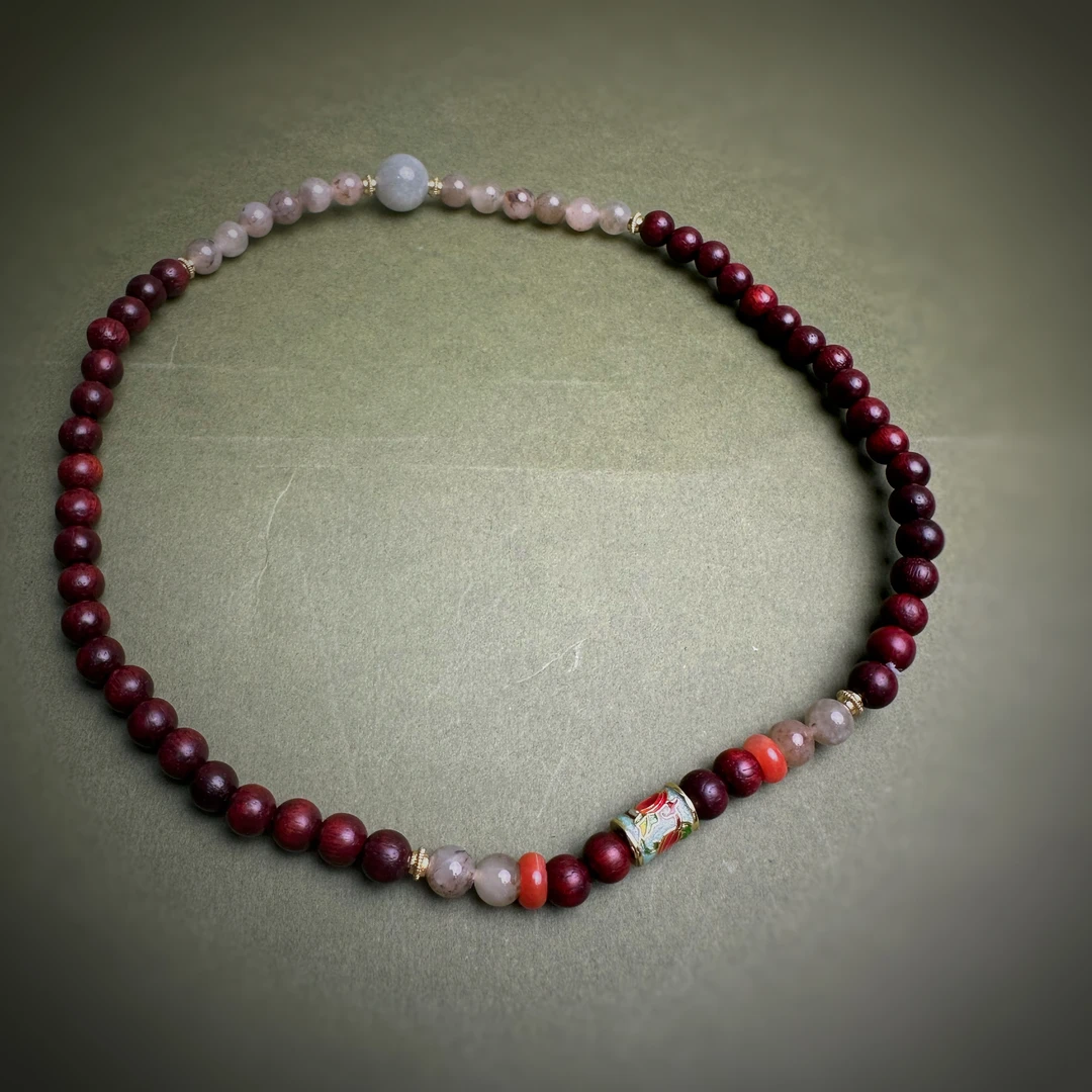 8010 小叶紫檀双圈手串