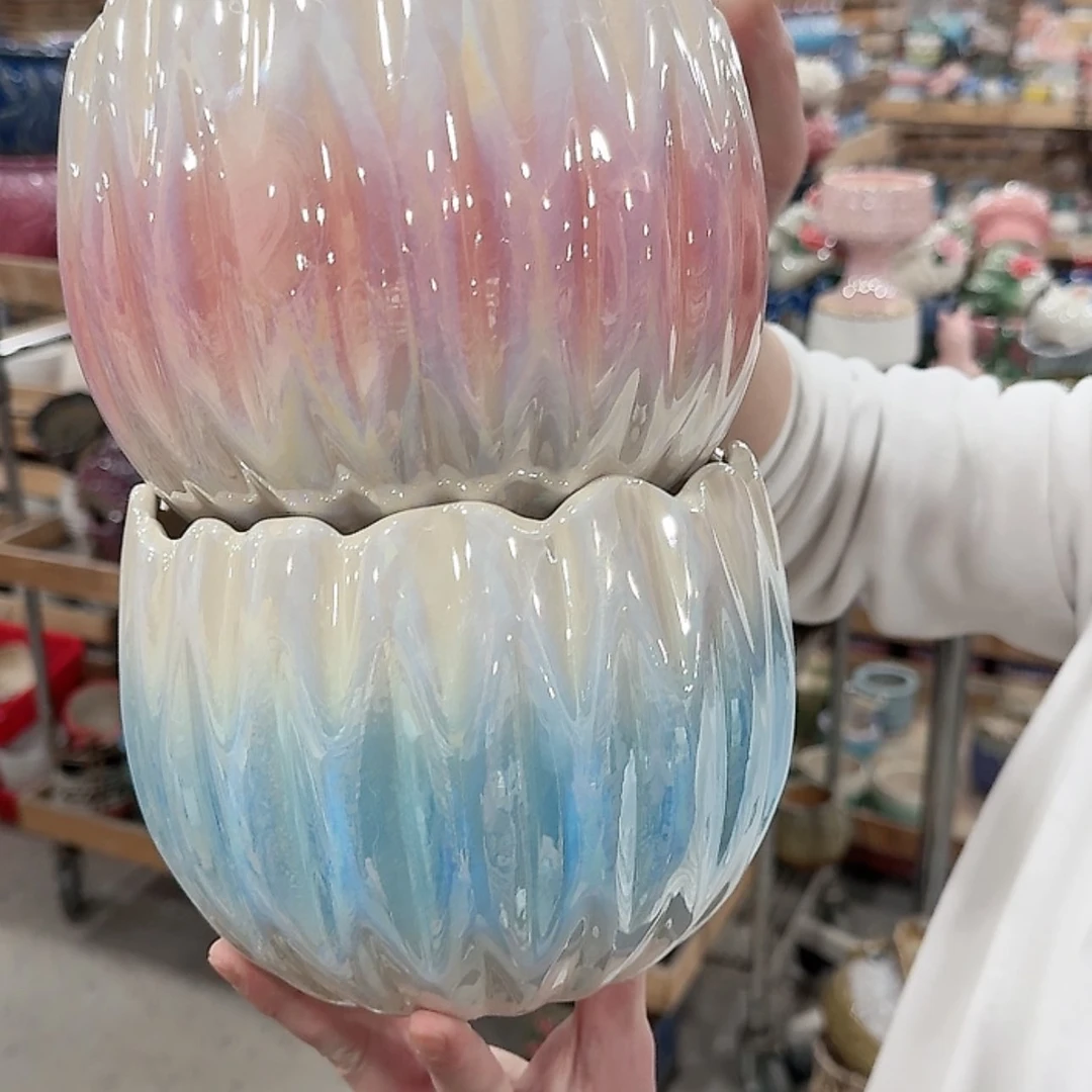 【闪购商品】陶瓷陶瓷多肉花盆有孔