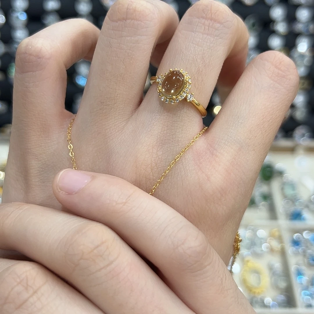 蛇纹石玉银S925镶嵌饰品