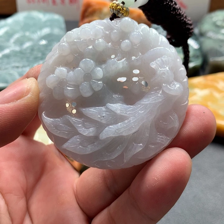 翡翠未镶嵌颈饰保真天然a货翡翠