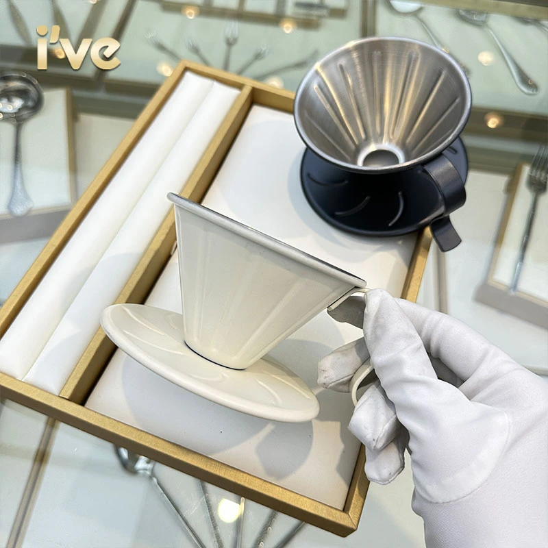 304不锈钢咖啡过滤杯手冲咖啡壶咖啡萃取杯过滤器咖啡研磨器套装