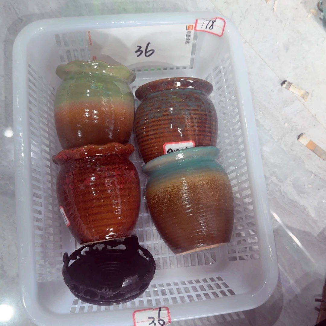 紫砂花盆粗陶盆醋