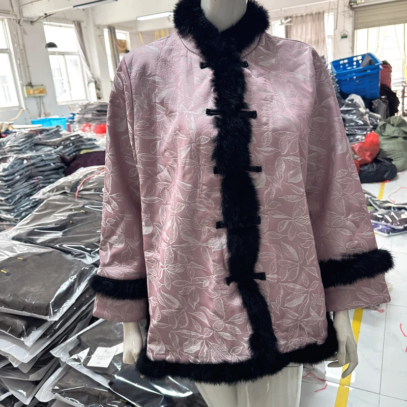 8205 新款新中式短款外套【粉底杏提】