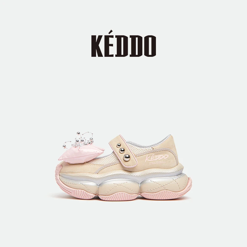 KEDDO“手指泡芙2代”复古蝴蝶结百搭休闲鞋厚底女鞋玛丽珍时尚