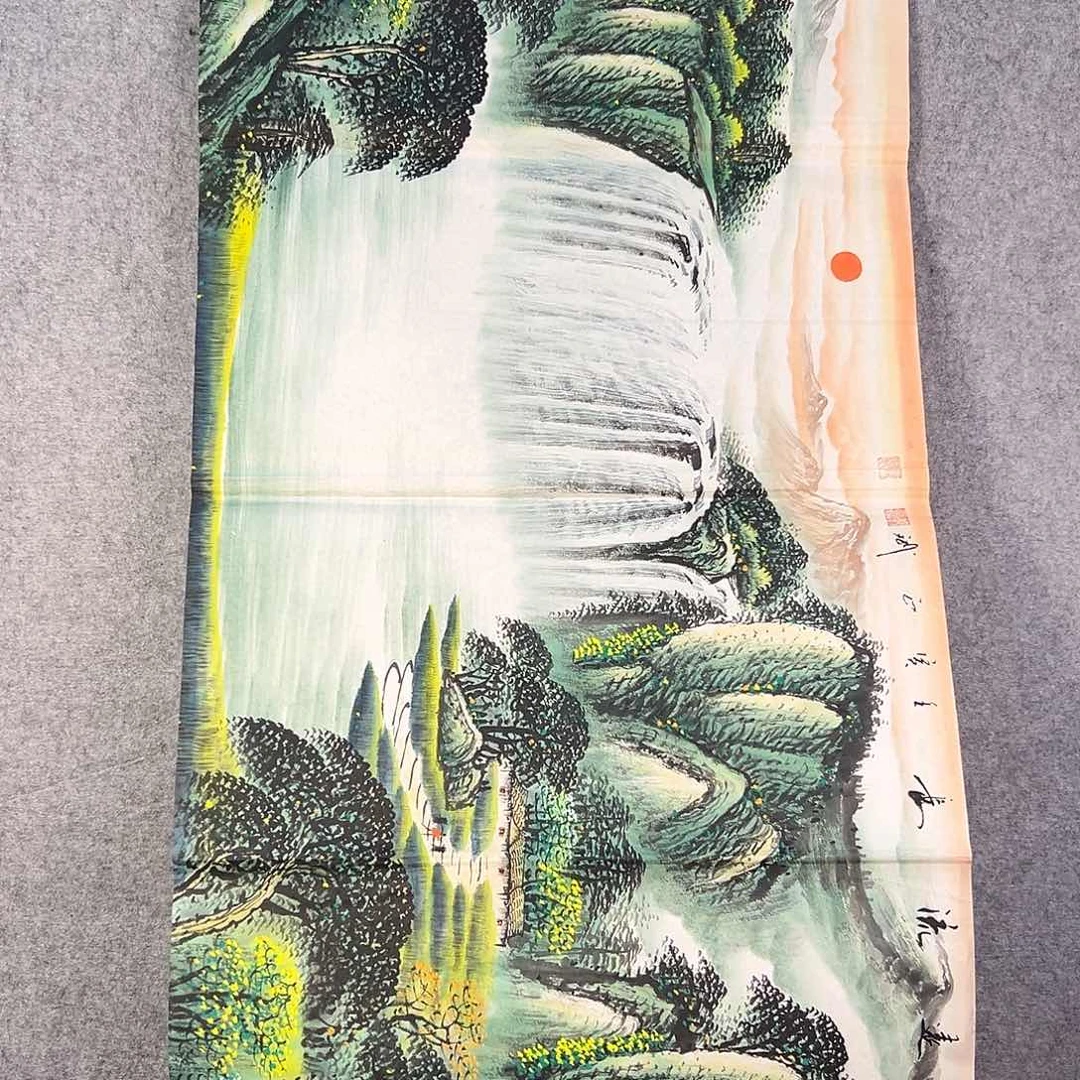 国画452 牡丹之花之叶的颜色与叶