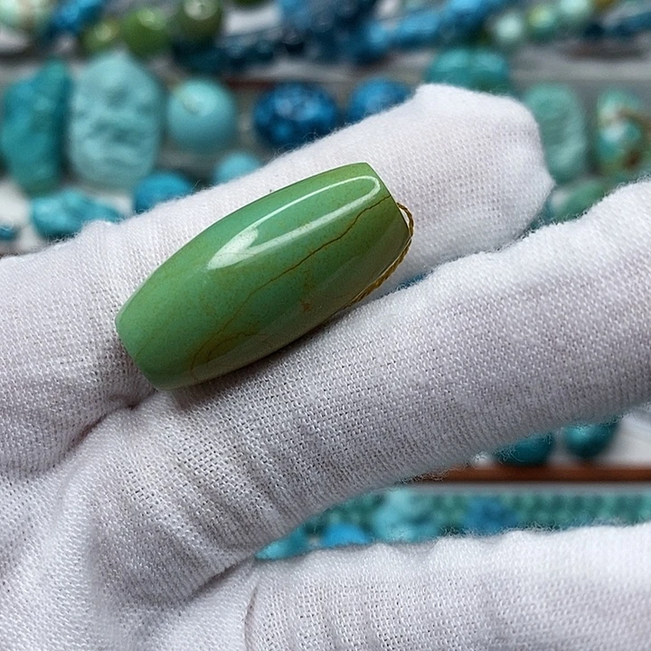 七***月绿松石未镶嵌天然原矿 地大质检